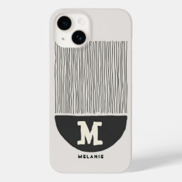 Abstract art aesthetic boho minimal Monogram Case-Mate iPhone 14ケース