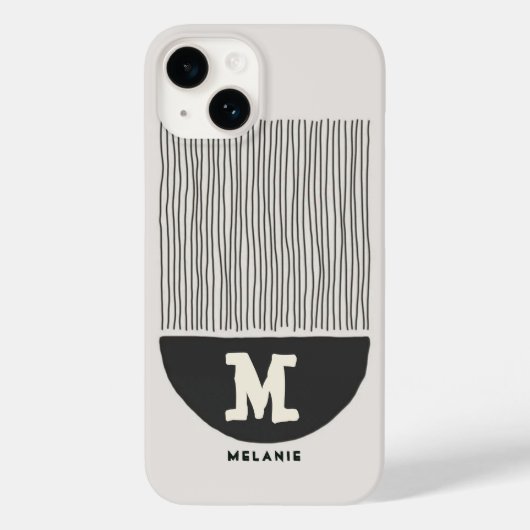 Abstract art aesthetic boho minimal Monogram Case-Mate iPhoneケース (裏面)