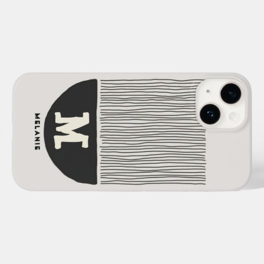 Abstract art aesthetic boho minimal Monogram Case-Mate iPhoneケース (裏面 (横))