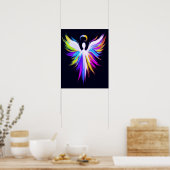 Abstract Art Angel Wings with Halo ポスター (キッチン)