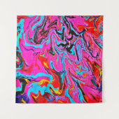 Abstract Art, Background, Hand Painting, Fluid Ar タペストリー (正面(横))