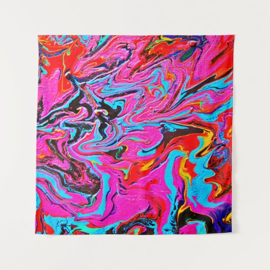 Abstract Art, Background, Hand Painting, Fluid Ar タペストリー (正面)