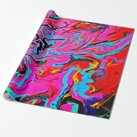  Abstract Art, Background, Hand Painting, Fluid Ar ラッピングペーパー (アンロールド)
