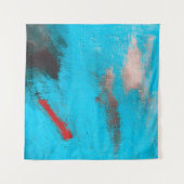 Abstract Art Backgroundart,paint,fine,blue,canvas, タペストリー (正面(横))