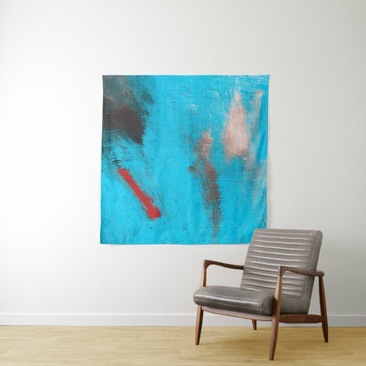 Abstract Art Backgroundart,paint,fine,blue,canvas, タペストリー (インサイチュ(横))