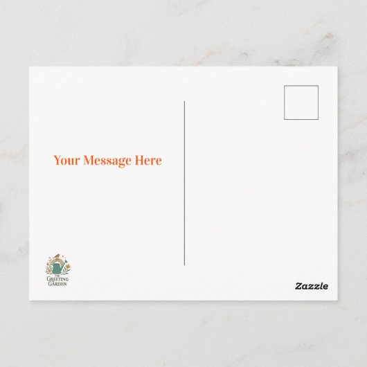 Abstract Art Birthday Invitation ポストカード (裏面)