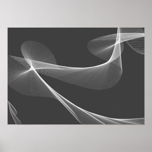 Abstract Art - Black and White ポスター (正面)