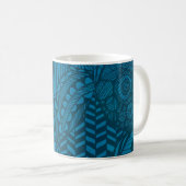 Abstract Art Blue Pattern コーヒーマグカップ (正面右)