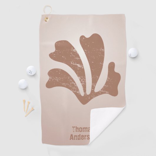 Abstract Art Brown Algae, Kelp ゴルフタオル (インサイチュ)