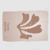 Abstract Art Brown Algae, Kelp ゴルフタオル (横)