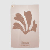 Abstract Art Brown Algae, Kelp ゴルフタオル (正面)