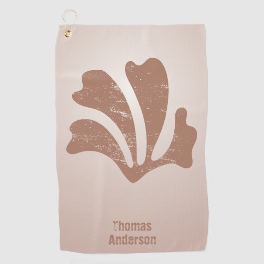 Abstract Art Brown Algae, Kelp ゴルフタオル (正面)