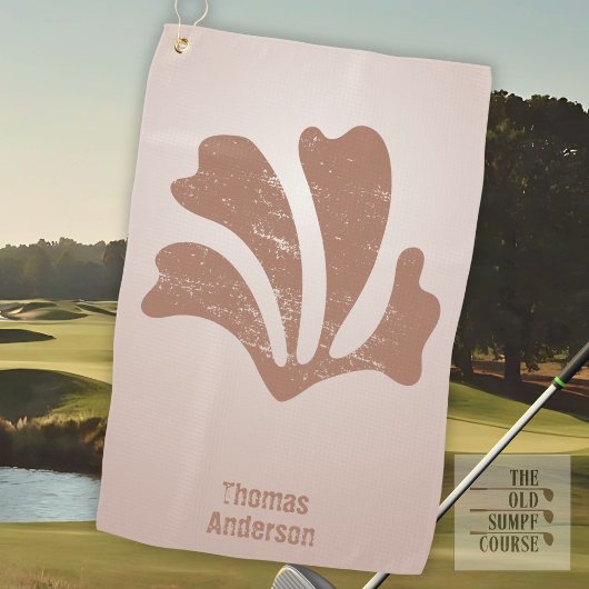 Abstract Art Brown Algae, Kelp ゴルフタオル