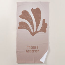 Abstract Art Brown Algae, Kelp ビーチタオル