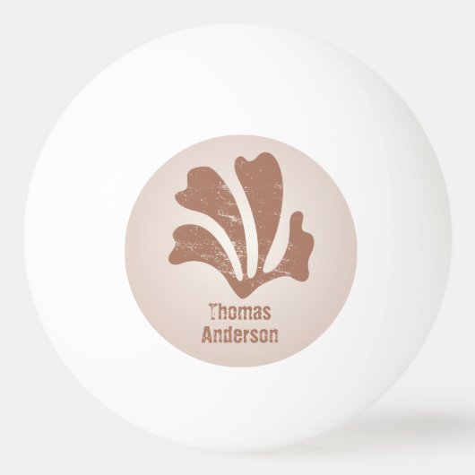 Abstract Art Brown Algae, Kelp 卓球ボール (正面)