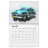 Abstract Art Car Calendar カレンダー (2月 2027)