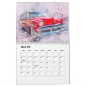 Abstract Art Car Calendar カレンダー (3月 2026)