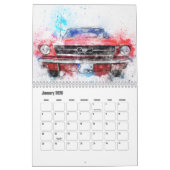 Abstract Art Car Calendar カレンダー (1月 2026)