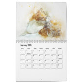 Abstract Art Cat カレンダー (2月 2026)