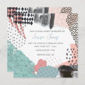 Abstract Art Collage Promotional Event 招待状 (正面/裏面)