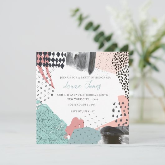 Abstract Art Collage Promotional Event 招待状 (スタンド正面)