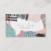 Abstract Art Collage Publisher Writer Editor 予約カード (正面)