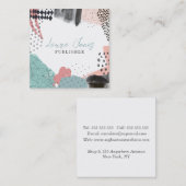 Abstract Art Collage Publisher Writer Square 予約カード (正面/裏面)