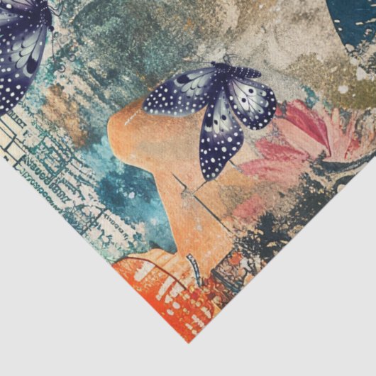 Abstract Art College Florals & Butterflies 薄葉紙 (詳細)