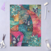 Abstract Art College Florals & Butterflies 薄葉紙 (クラフト)