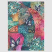 Abstract Art College Florals & Butterflies 薄葉紙 (正面)