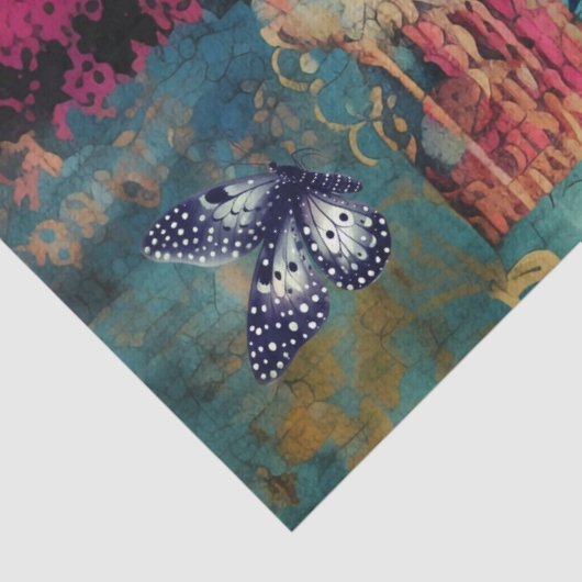 Abstract Art College Florals & Butterflies 薄葉紙 (詳細)