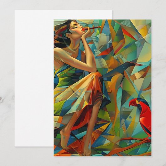 Abstract art colorful シーズンカード (正面/裏面)