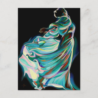 Abstract Art Deco Dancer - Art Print ポストカード