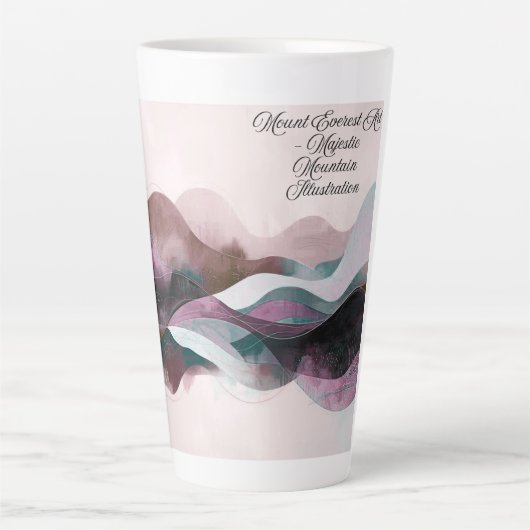 Abstract Art Design | Modern Minimalist カフェラテマグ (正面)