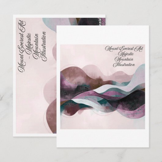 Abstract Art Design | Modern Minimalist ポストカード (正面/裏面)