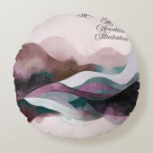 Abstract Art Design | Modern Minimalist ラウンドクッション (正面)