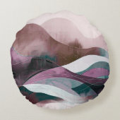 Abstract Art Design | Modern Minimalist ラウンドクッション (裏面)