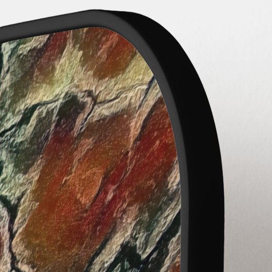 Abstract Art Earth Tones Pattern ピックルボールラケット (左詳細)