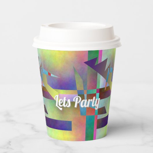 Abstract Art Elemental Birthday Party 紙コップ (裏面)