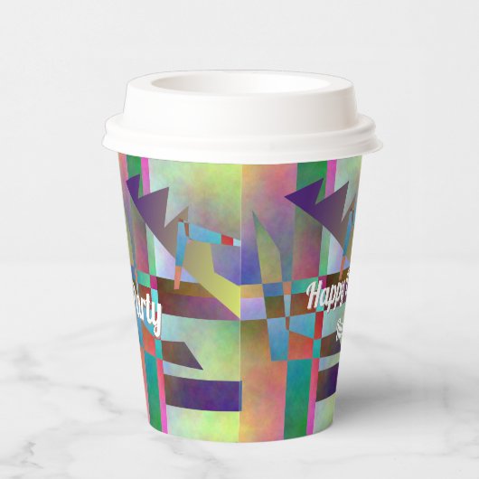 Abstract Art Elemental Birthday Party 紙コップ (右)