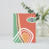 Abstract art eye colorful modern art ポストカード (スタンド正面)