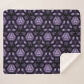 Abstract art eyes and diamond watercolour pattern  シェルパブランケット (正面(横))