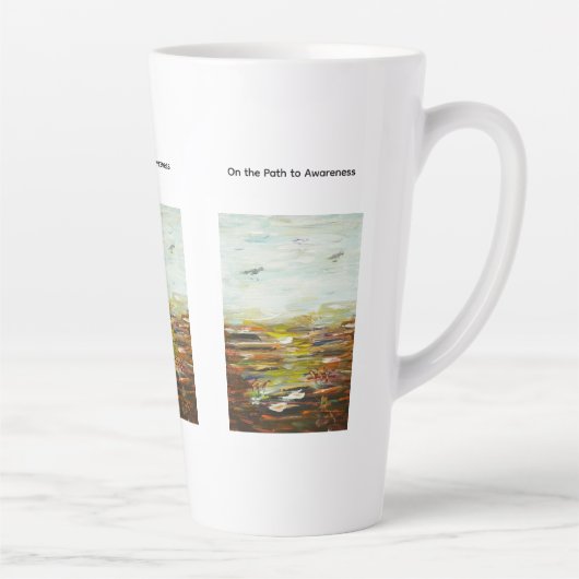 Abstract Art Latte Mug -“On the Path to Awareness” カフェラテマグ (右)