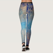 Abstract Art Leggings Blue Dog レギンス (裏面)