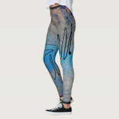 Abstract Art Leggings Blue Dog レギンス (左)
