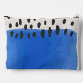 Abstract art minimal Monogram retro blue アクセサリーポーチ (裏面)