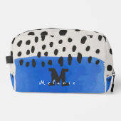 Abstract art minimal Monogram retro blue ドップキット (正面)