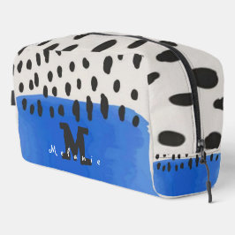 Abstract art minimal Monogram retro blue ドップキット