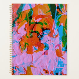 Abstract art mixed media acrilyc painting プランナー手帳