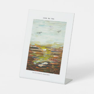 Abstract Art Pedestal Sign Look See Feel 台座サイン